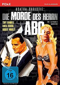 "Die Morde des Herrn ABC": Abbildung DVD-Cover mit freundlicher Genehmigung von Pidax-Film, welche den Krimi im Dezember 2018 auf DVD herausbrachte